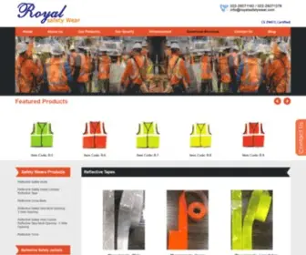 Reflectivevestsindia.com(Royal Safety Wear) Screenshot