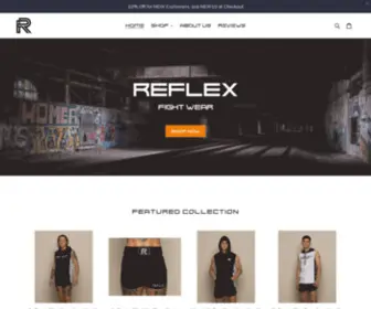 Reflexfightwear.com(Reflex Fightwear) Screenshot