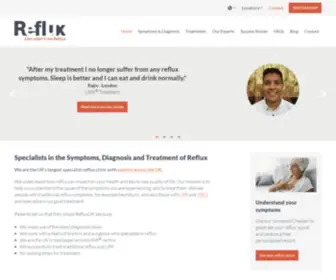 Refluxuk.com(Specialist Acid Reflux Treatment Centre in London) Screenshot