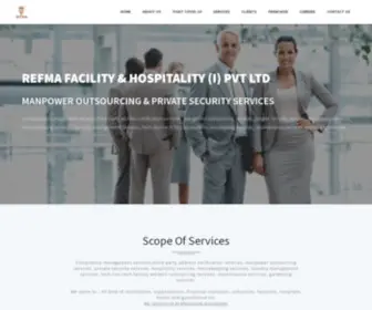 Refma.co.in(Manpower Outsourcing & Private Security Services) Screenshot