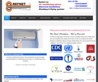 Refnetairconditioning.com(REFNET AIRCONDITIONING (E.A) LTD) Screenshot