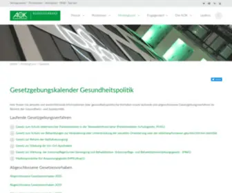 Reform-Aktuell.de(AOK Gesetzgebungskalender Gesundheitsreformen) Screenshot