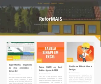 Reformais.com.br(Planilhas, Projetos e Soluções para Sua Obra) Screenshot