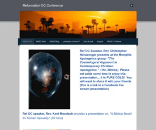 Reformationocconference.com(Reformation OC Conference ) Screenshot