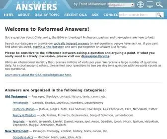 Reformedanswers.org(Reformed Answers to Bible and Theology Questions) Screenshot