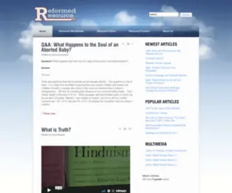 Reformedresource.net(Reformedresource) Screenshot