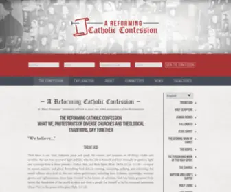 Reformingcatholicconfession.com(Protestant theologians joined together to produce this Reforming Catholic Confession) Screenshot