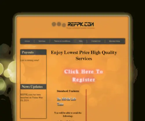 Refpk.com(Enjoy Lots of Free Services and Earn Money) Screenshot