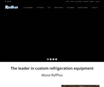 Refplus.com(The leader in custom refrigeration equipment) Screenshot