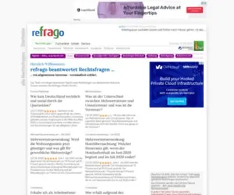 Refrago.de(Rechtsfragen online verständlich erklärt) Screenshot