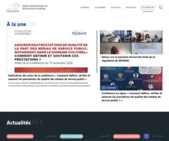 Refram.org(Réseau francophone des régulateurs des médias) Screenshot