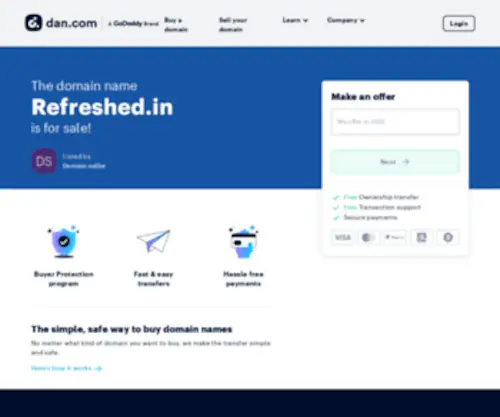 Refreshed.in(Buy and Sell Domain Names) Screenshot