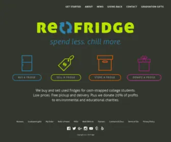 Refridge.com(Buy, sell, or store your college fridge) Screenshot