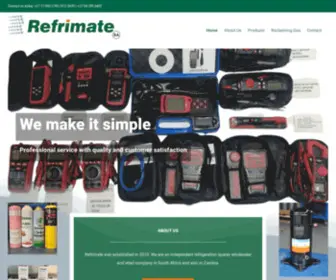 Refrimate.co.za(Wholesale and retail refrigeration) Screenshot