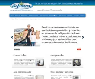 Refriteccr.com(Refritec:: Servicios profesionales en refrigeración y aire acondicionado en Costa Rica) Screenshot