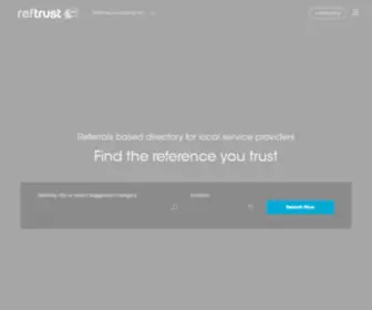 Reftrust.com(Reftrust Your trusted reference) Screenshot