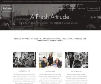 Refuaid.org(RefuAid work with host communities to source long) Screenshot