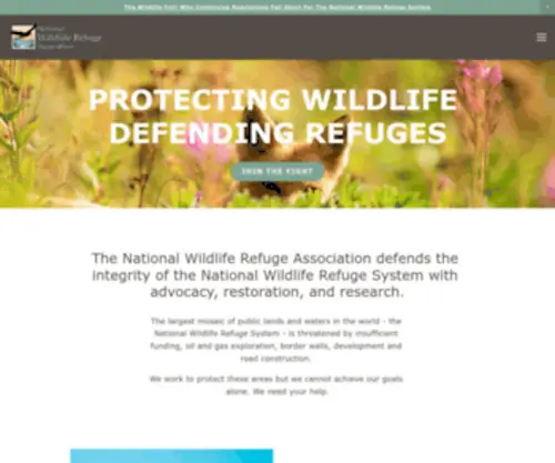 Refugeassociation.org(The National Wildlife Refuge Association) Screenshot