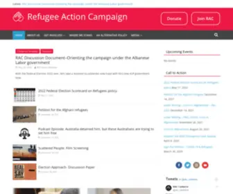 Refugeeaction.org(Refugee Action Campaign) Screenshot