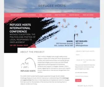 Refugeehosts.org(Local Community Experiences of Displacement from Syria) Screenshot