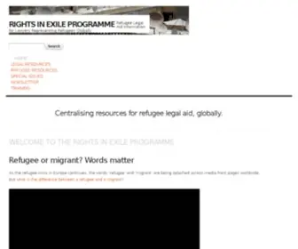 Refugeelegalaidinformation.org(Rights in Exile Programme) Screenshot