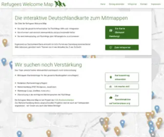 Refugeeswelcomemap.de(Die interaktive Deutschlandkarte zum Mitmappen) Screenshot