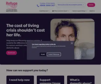 Refuge.org.uk(For women and children) Screenshot