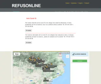 Refugisonline.net(Reserves online a refugis vall d'aran i pirineus) Screenshot