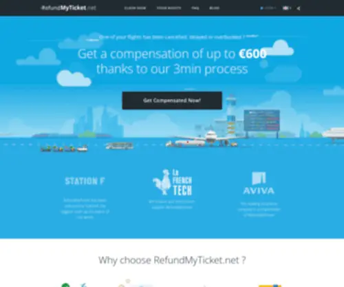 Refundmyticket.net(RefundMyTicketGet up to 800$ refund for a delayed) Screenshot