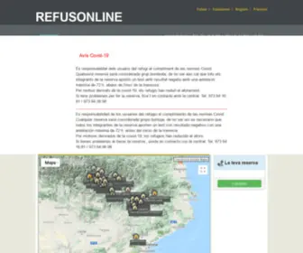 Refusonline.com(Reserves online a refugis vall d'aran i pirineus) Screenshot