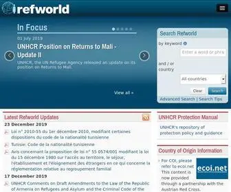 Refworld.org(The Leader in Refugee Decision Support) Screenshot