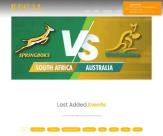 Regalevents.co.za(Regal Events premier Sports Travel Hospitality and Event Management company) Screenshot