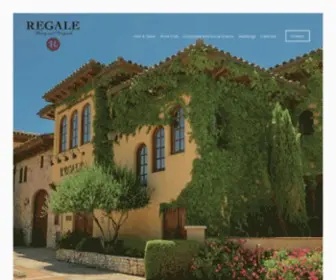 Regalewine.com(Regale Winery and Vineyards) Screenshot