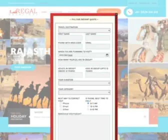 Regalindiatours.com(Regal Vacations (Regal India Tours)) Screenshot