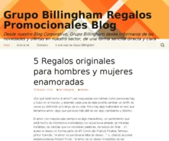 Regalospromocionales.net(Regalos Promocionales Blog Corporativo Grupo Billingham) Screenshot