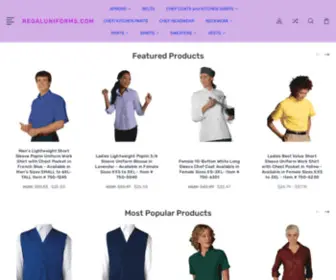 Regaluniforms.com(Uniforms for the hospitality) Screenshot