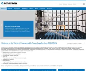 Regatron.com(The World of Programmable Power Supplies from REGATRON) Screenshot