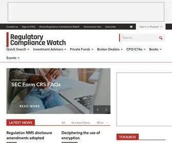 Regcompliancewatch.com(Regulatory Compliance Watch) Screenshot