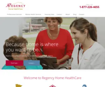 Regencyhhc.com(Home Care Company MN) Screenshot