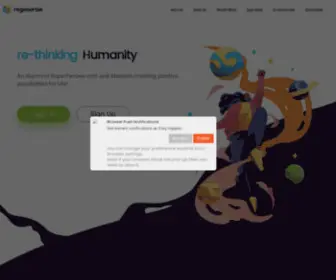 Regenerise.com(Re-thinking Humanity) Screenshot