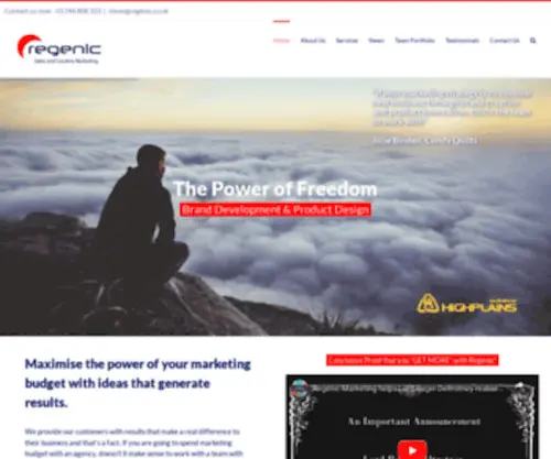 Regenic.co.uk(Marketing) Screenshot