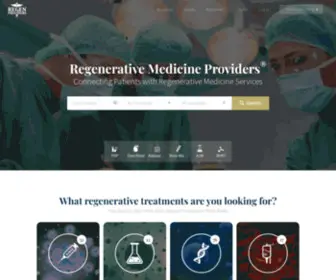 Regenproviders.com(Regenerative Medicine Providers) Screenshot