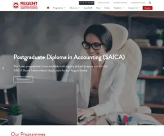 Regent.ac.za(Regent Business School) Screenshot