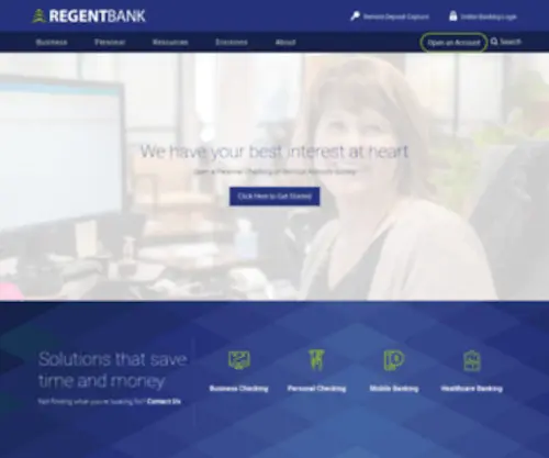 Regentbank.com(Regent Bank is your community bank proudly serving Broward and Palm Beach counties for over 27 years) Screenshot