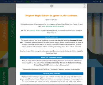 Regenthighschool.org.uk(Regent High School) Screenshot