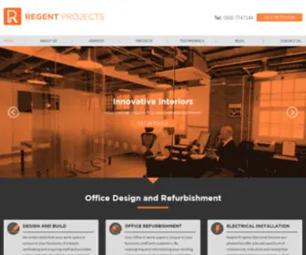 Regentprojects.com(Bespoke Office Interior Design for London & South East) Screenshot