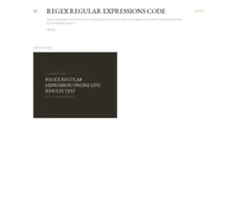 Regexcode.com(Regex Regular Expressions Code) Screenshot