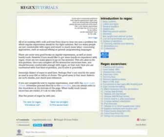 Regextutorials.com(Regex crash course and excercises) Screenshot