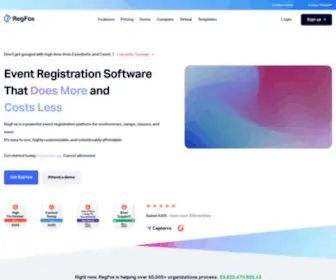 Regfox.com(#1 Online Event Registration Software) Screenshot
