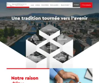Regiebrun.ch(Edouard BRUN & Cie S.A) Screenshot